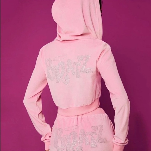 RARE bratz x dolls kill rhinestone zip up sweater - Picture 2 of 4